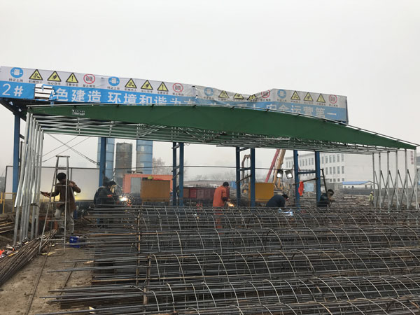 推拉篷施工現(xiàn)場(chǎng)